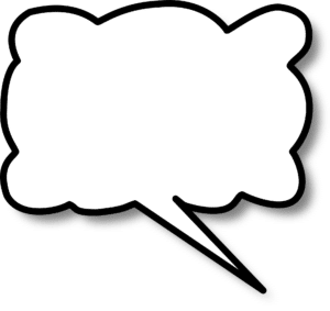 speech bubble  e